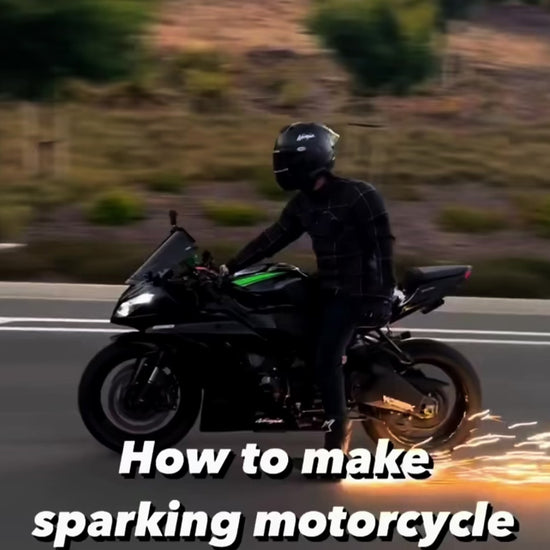 A rider throwing sparks, then how to slide in the flints and strap SparkRide on